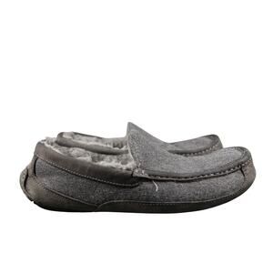 Ugg Shoes Mens 10 Ascot Slipper Wool Leather Loafer Rubber Sole Slip On Casual